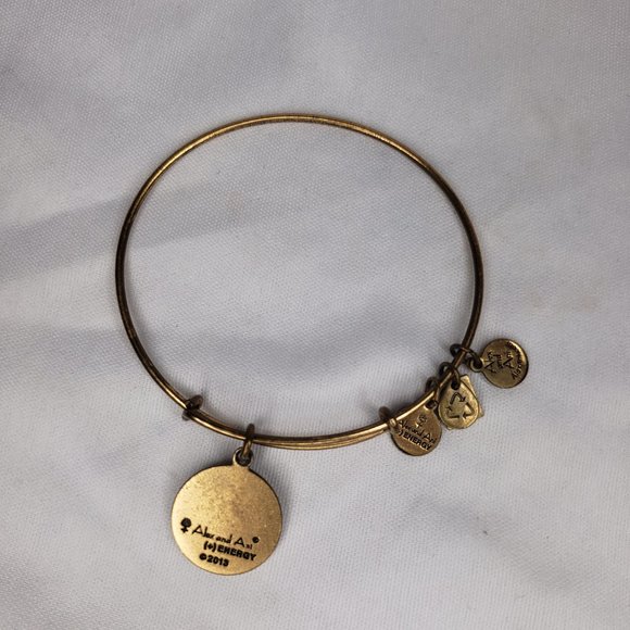 Alex & Ani Stackable Gold Bracelet Celtic Knot Charm - Picture 2 of 2